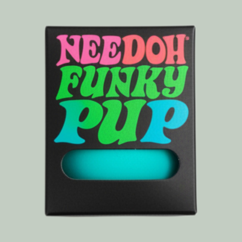 Schylling NeeDoh Funky Pup Teal Blue Stress Toy Squishy Fidget Dog 26075HY
